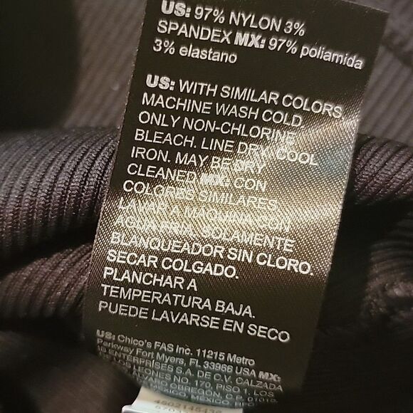 White House Black Market Black Cold Shoulder Ribbed Top Sz Med - Picture 8 of 8